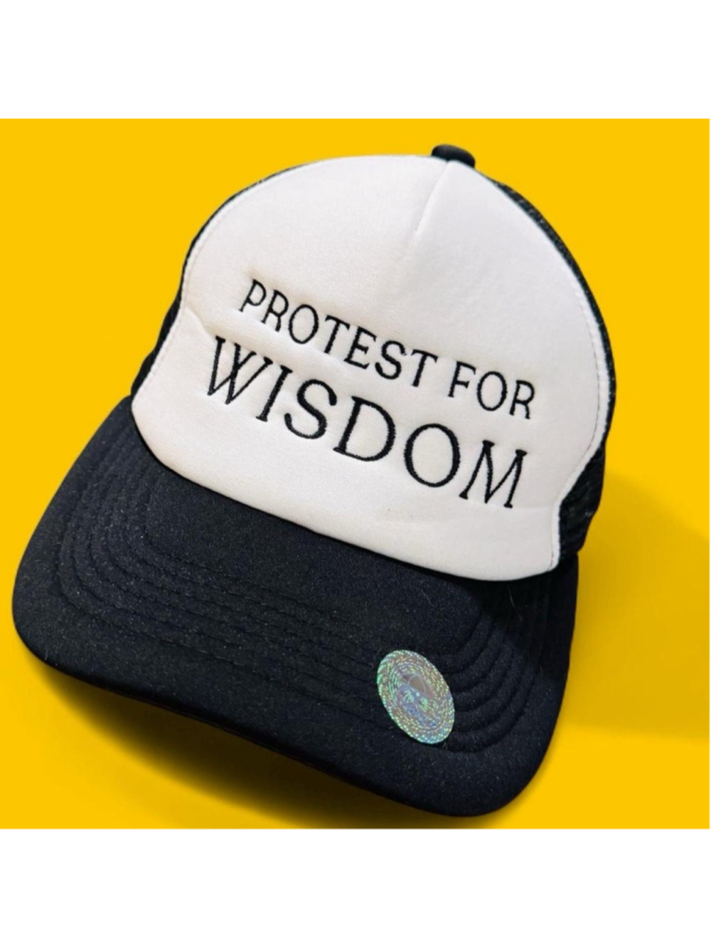 Protest For Wisdom Trucker Hat Black White Mesh Snapback Cap Adjustable Unisex